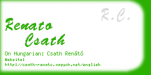 renato csath business card
