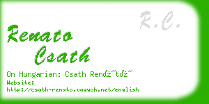 renato csath business card